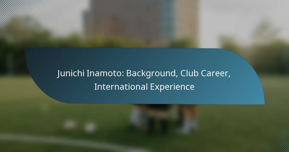 Junichi Inamoto: Background, Club Career, International Experience
