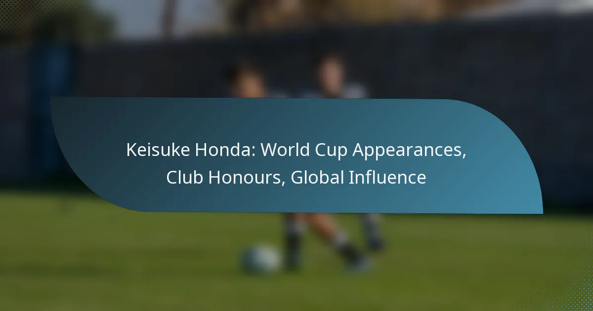 Keisuke Honda: World Cup Appearances, Club Honours, Global Influence